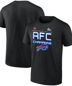 Buffalo Bills AFC Champions Iconic Slant Black T-Shirt