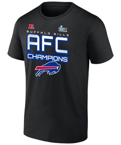 Buffalo Bills AFC Champions Iconic Slant Black T-Shirt