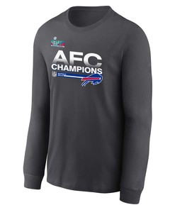 Buffalo Bills AFC Champions Locker Room Trophy Collection Dark Heather Sweatshirt