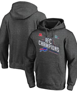 Buffalo Bills AFC Conference Champions Grey Pullover Hoodie