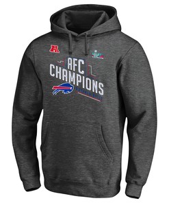 Buffalo Bills AFC Conference Champions Grey Pullover Hoodie