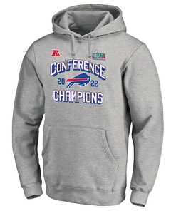 Buffalo Bills AFC Conference Champions Light Grey Pullover Hoodie