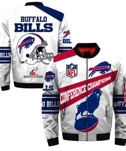 Buffalo Bills AFC Conference Champions White Bomber Jacket
