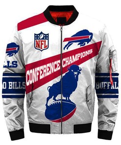 Buffalo Bills AFC Conference Champions White Bomber Jacket