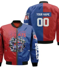 Buffalo Bills All Time Greats Players Of All Time 2020 Nfl Season Personalized Bomber Jacket Model 672