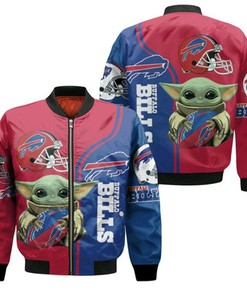 Buffalo Bills Baby Yoda The Mandalorian Bomber Jacket Model 674