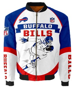 Buffalo Bills Bomber Jacket Graphic Running men gift for fans