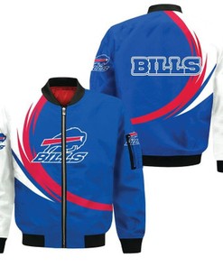 Buffalo Bills Bomber Jacket graphic curve