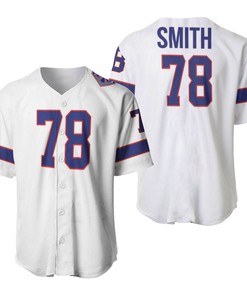 Buffalo Bills Bruce Smith #78 Great Player Nfl American Football Team White Vintage 3d Designed Allover Gift For Bills Fans Baseball Jersey