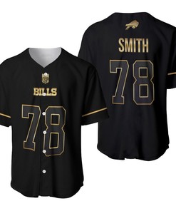 Buffalo Bills Bruce Smith #78 Great Player Nfl Black Golden Brandedition Vapor Limited Jersey Style Gift For Bills Fans Baseball Jersey