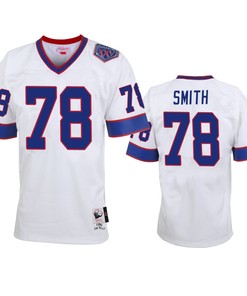 Buffalo Bills Bruce Smith White Vintage Replica Jersey - Mens