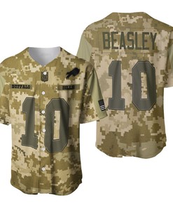 Buffalo Bills Cole Beasley #10 Great Player Nfl American Football Team Logo Camouflage 3d Designed Allover Gift For Bills Fans Baseball Jersey