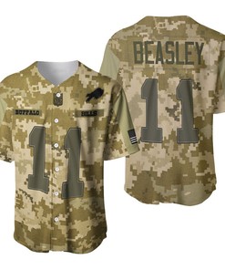 Buffalo Bills Cole Beasley #11 Great Player Nfl American Football Team Logo Camouflage 3d Designed Allover Gift For Bills Fans Baseball Jersey