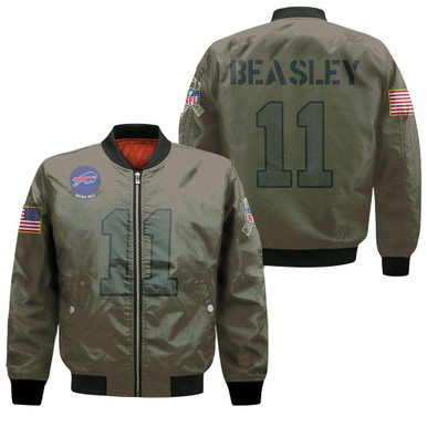 Buffalo Bills Cole Beasley #11 NFL Great Player Camo 2019 Salute To Service Custom Gift For Bills Fans Bomber Jacket