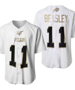 Buffalo Bills Cole Beasley #11 Nfl White 100th Season Golden Brandedition Jersey Style Gift For Bills Fans Baseball Jersey