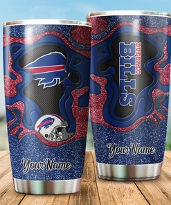 Buffalo Bills Custom Name Tumbler - Customized Buffalo Bills Tumbler