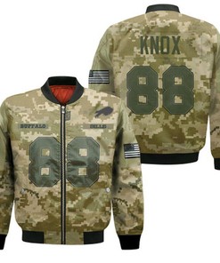 Buffalo Bills Dawson Knox #88 Great Player NFL American Football Team Logo Camouflage Gift For Bills Fans Bomber Jacket