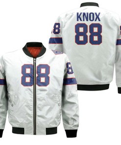 Buffalo Bills Dawson Knox #88 Great Player NFL American Football Team White Vintage Gift For Bills Fans Bomber Jacket