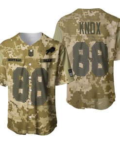 Buffalo Bills Dawson Knox #88 Great Player Nfl American Football Team Logo Camouflage 3d Designed Allover Gift For Bills Fans Baseball Jersey