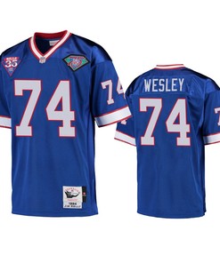 Buffalo Bills Deondre Wesley Royal Vintage Replica Jersey - Men