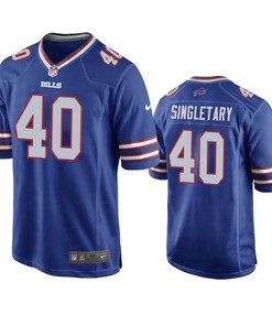 Buffalo Bills Devin Singletary 2019 Nfl Draft Royal Game Jersey