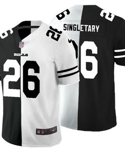 Buffalo Bills Devin Singletary #26 Nfl 2020 Black And White Jersey