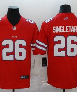 Buffalo Bills Devin Singletary #26 Nfl 2020 Red Jersey