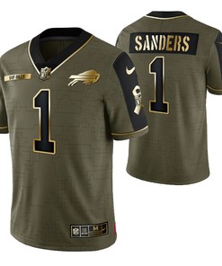 Buffalo Bills Emmanuel Sanders 1 2021 Nfl Golden Brandedition Olive Jersey Gift For Bills Fans