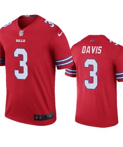 Buffalo Bills Gabriel Davis Red Color Rush Legend Jersey