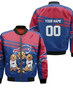 Buffalo Bills Golden Retriever 2020 Afc East Champions For Fans Personalized Bomber Jacket Model 702