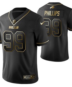 Buffalo Bills Harrison Phillips 99 2021 Nfl Golden Brandedition Black Jersey Gift For Bills Fans