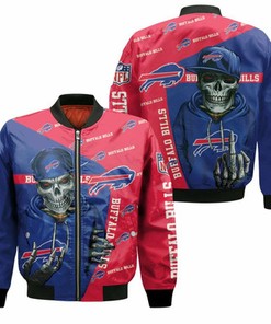 Buffalo Bills Hip Hop Skull 3D Bomber Jacket Model 710