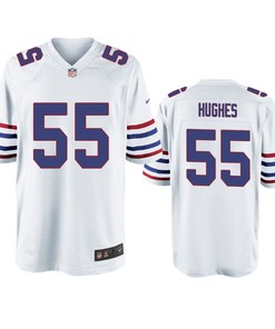Buffalo Bills Jerry Hughes White Throwback Game Jersey - Men