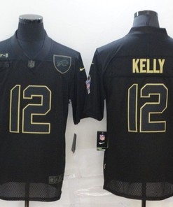 Buffalo Bills Jim Kelly #12 Nfl 2020 Black Jersey