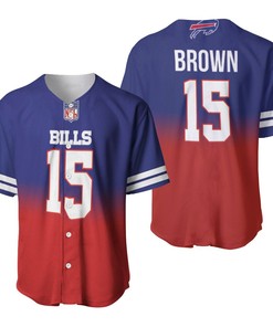Buffalo Bills John Brown #15 Great Player Nfl American Football Team Royal Color Crash 3d Designed Allover Gift For Bills Fans Baseball Jersey