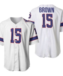 Buffalo Bills John Brown #15 Great Player Nfl American Football Team White Vintage 3d Designed Allover Gift For Bills Fans Baseball Jersey