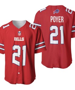 Buffalo Bills Jordan Poyer #21 Great Player Nfl American Football Red Color Rush Jersey Style Gift For Bills Fans Baseball Jersey