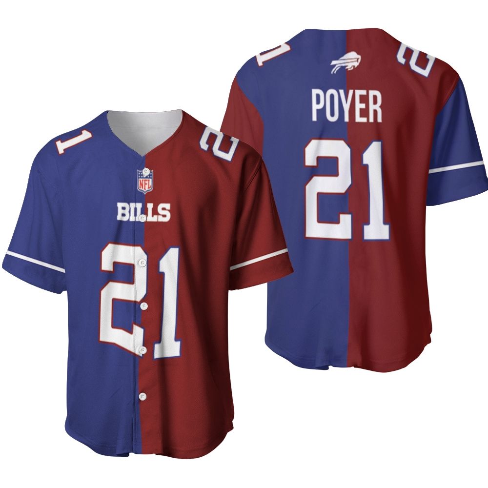 Buffalo Bills Jordan Poyer #21 Great Player Nfl Vapor Limited Royal Red Two Tone Jersey Style Gift For Bills Fans Baseball Jersey