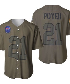 Buffalo Bills Jordan Poyer #21 Nfl Great Player Camo 2019 Salute To Service Custom 3d Designed Allover Custom Gift For Bills Fans Baseball Jersey