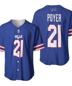 Buffalo Bills Jordan Poyer #21 Nfl Legend Player American Football Game Royal 3d Designed Allover Gift For Bills Fans Baseball Jersey