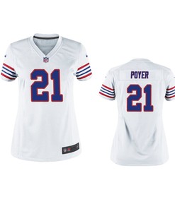 Buffalo Bills Jordan Poyer White Throwback Game Jersey - Women