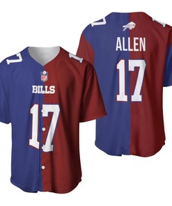 Buffalo Bills Josh Allen #17 Great Player Nfl Vapor Limited Royal Red Two Tone Jersey Style Gift For Bills Fans Baseball Jersey