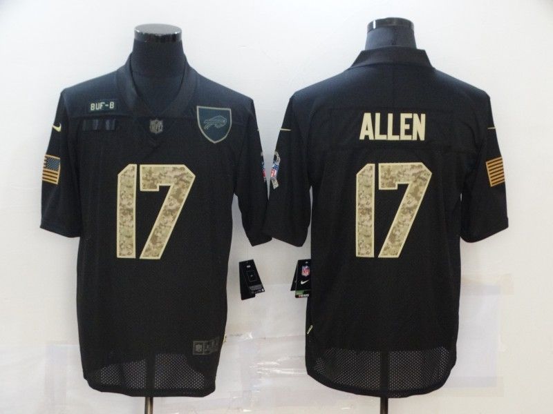 Buffalo Bills Josh Allen #17 Nfl 2020 Black Jersey