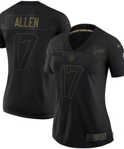 Buffalo Bills Josh Allen #17 Nfl 2020 Black Womens Jersey
