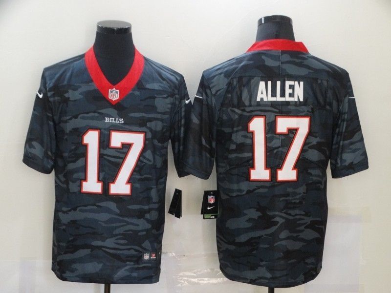 Buffalo Bills Josh Allen #17 Nfl 2020 Camo Black Jersey