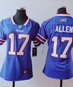 Buffalo Bills Josh Allen #17 Nfl 2020 Indigo Womens Jersey