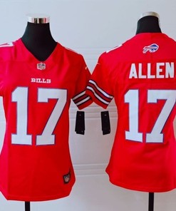 Buffalo Bills Josh Allen #17 Nfl 2020 New Arrival Red Womens Jersey