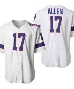 Buffalo Bills Josh Allen #17 Nfl Great Player American Football White Vintage 3d Designed Allover Gift For Bills Fans Baseball Jersey
