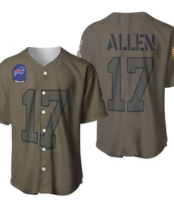 Buffalo Bills Josh Allen #17 Nfl Great Player Camo 2019 Salute To Service Custom 3d Designed Allover Custom Gift For Bills Fans Baseball Jersey