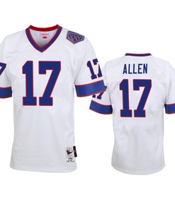 Buffalo Bills Josh Allen White Vintage Replica Jersey - Men